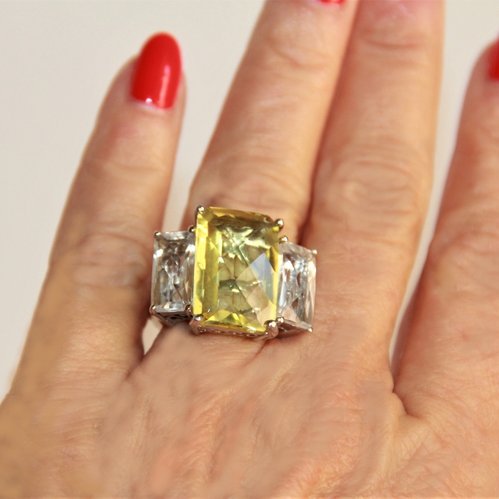 Carol Brodie 13.56ct Quartz Sterling Silver Ring